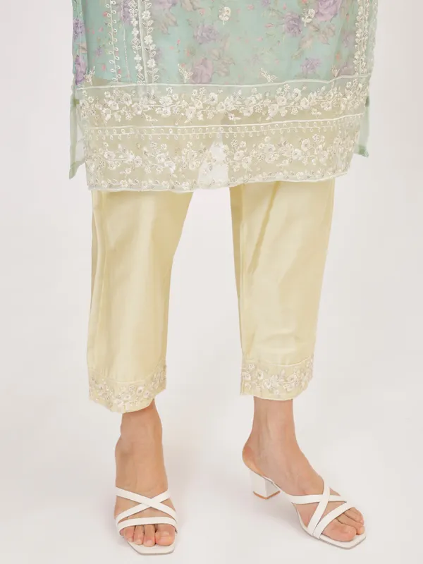 Turquoise_Organza_Premium_&_Elegant_Kurta_&_Pant_Set_With_Dupatta_For_Women_&_Girls