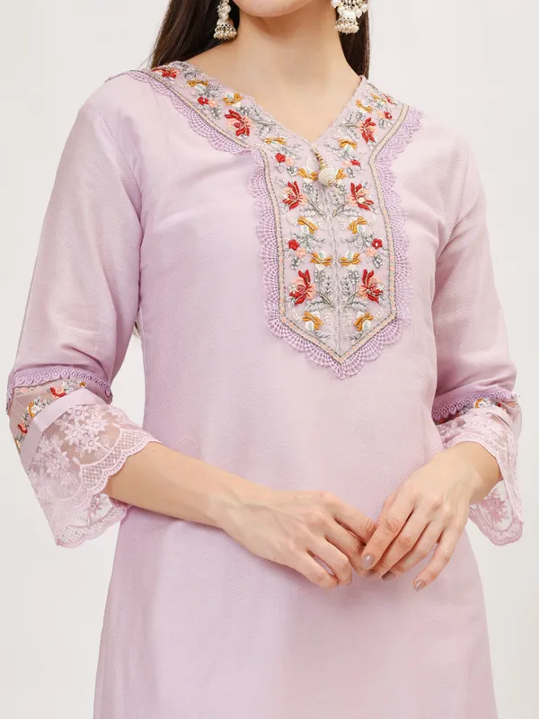 Lilac_Cotton_Premium_&_Elegant_Kurta_&_Pant_Set_With_Dupatta_For_Women_&_Girls