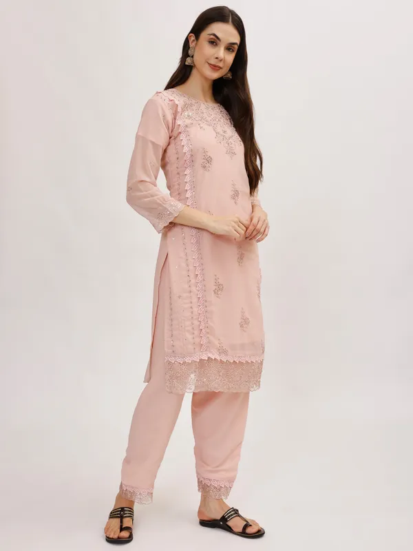 Pink_Cotton_Premium_&_Elegant_Kurta_&_Pant_Set_With_Dupatta_For_Women_&_Girls