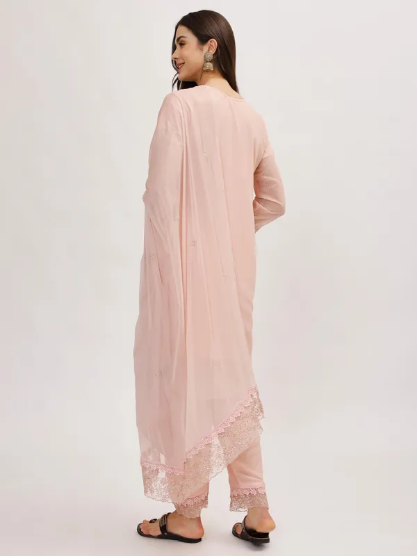 Pink_Cotton_Premium_&_Elegant_Kurta_&_Pant_Set_With_Dupatta_For_Women_&_Girls