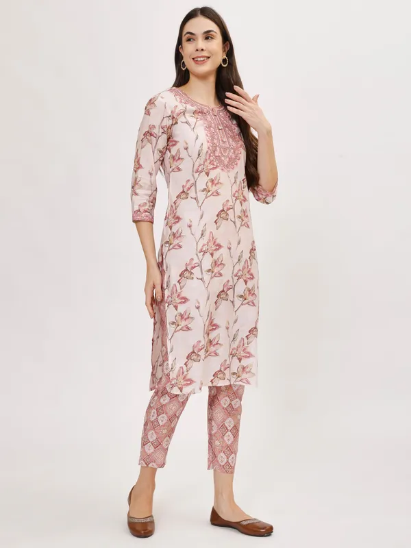 Pink_Cotton_Premium_&_Elegant_Kurta_&_Pant_Set_With_Dupatta_For_Women_&_Girls