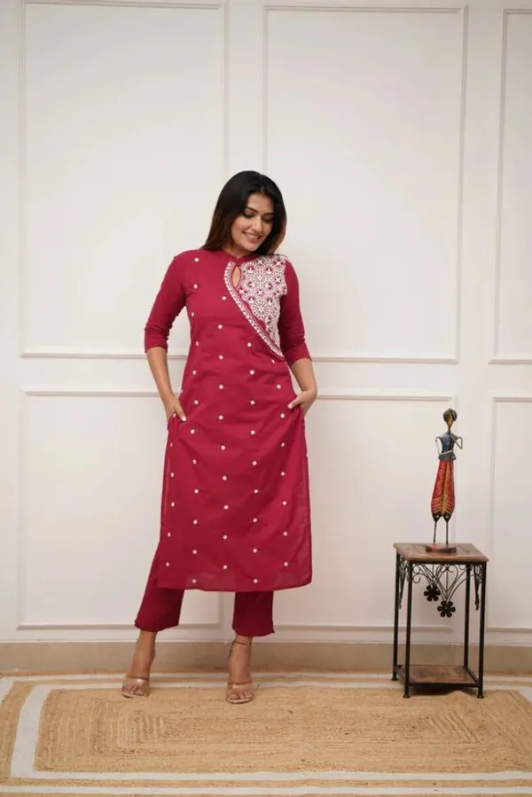 Red_Cotton_Premium_&_Elegant_Co-Ord_Sets_For_Women_&_Girls