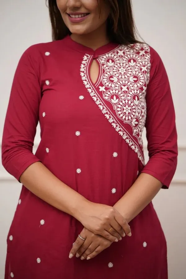 Red_Cotton_Premium_&_Elegant_Co-Ord_Sets_For_Women_&_Girls