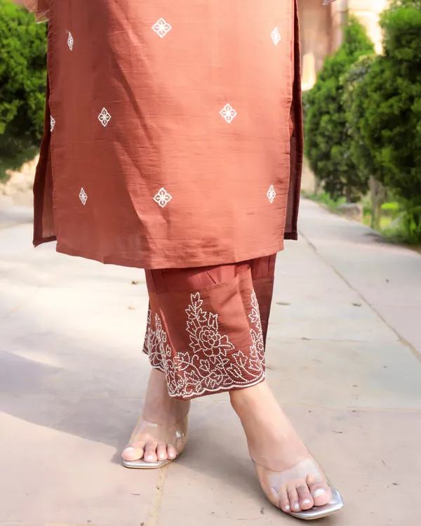 Brown_Viscose_Premium_&_Elegant_Kurta_&_Pant_Set_With_Dupatta_For_Women_&_Girls