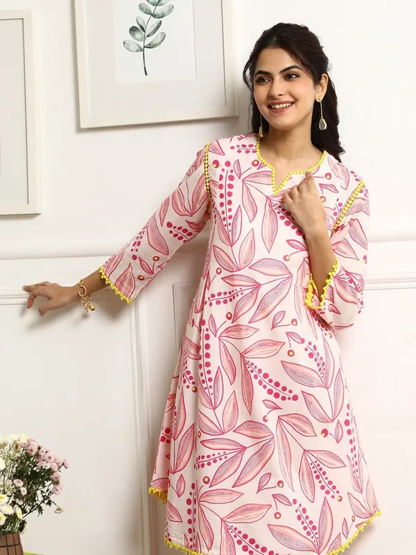 Pink_Cotton_Premium_&_Elegant_Kurta_&_Pant_Set_For_Women_&_Girls