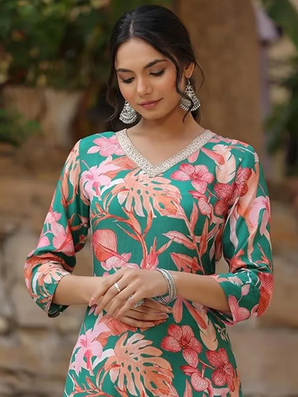 Multicolor_Cotton_Premium_&_Elegant_Kurta_&_Pant_Set_For_Women_&_Girls