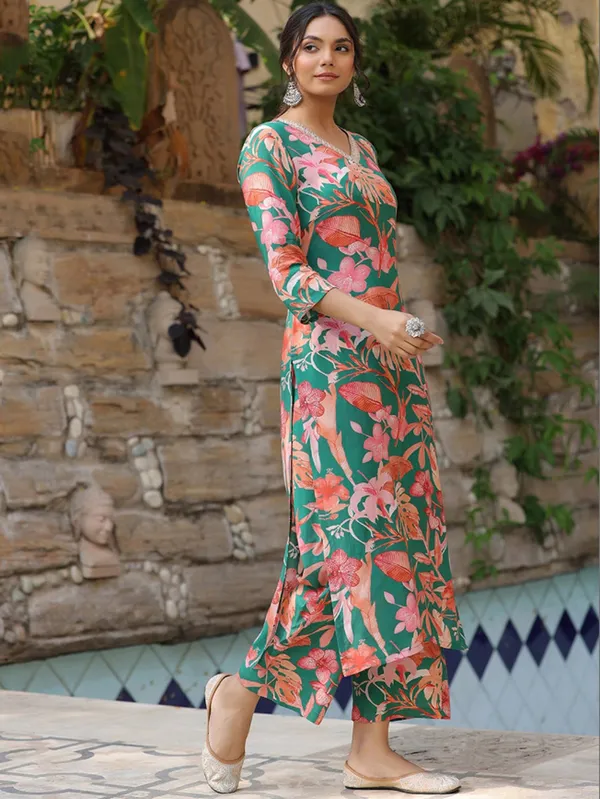 Multicolor_Cotton_Premium_&_Elegant_Kurta_&_Pant_Set_For_Women_&_Girls