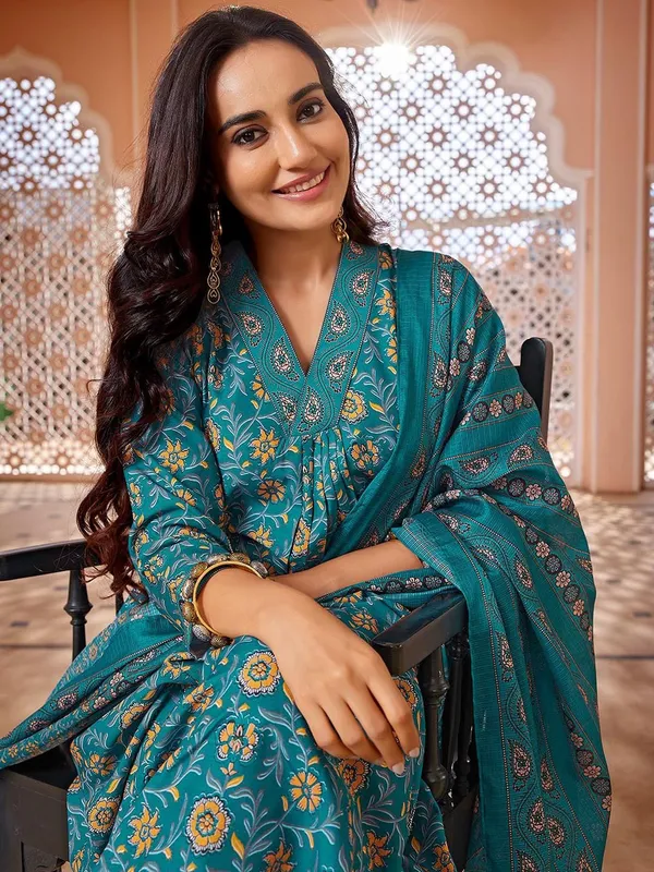 Rama_Blue_Viscose_Premium_&_Elegant_Kurta_,_Dupatta_Pant_For_Women_&_Girls