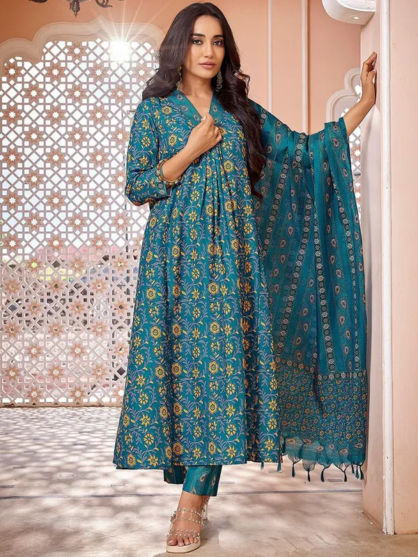 Rama_Blue_Viscose_Premium_&_Elegant_Kurta_,_Dupatta_Pant_For_Women_&_Girls