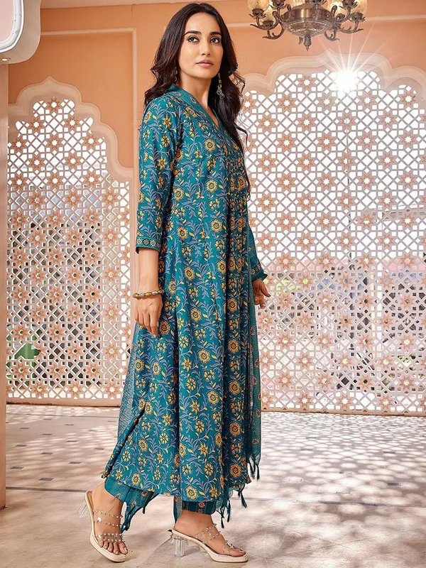 Rama_Blue_Viscose_Premium_&_Elegant_Kurta_,_Dupatta_Pant_For_Women_&_Girls