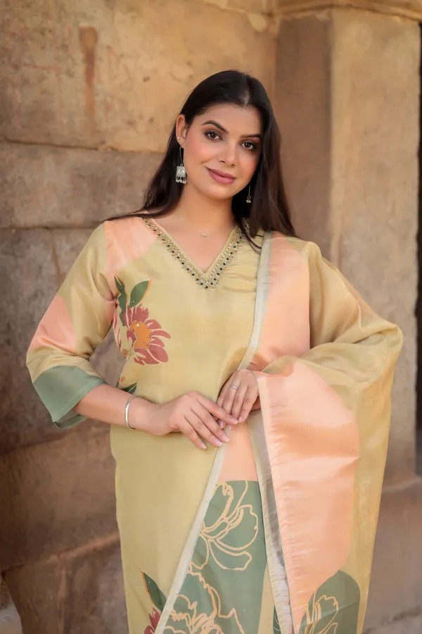 Golden_Silk_Premium_&_Elegant_Kurta_&_Pant_Set_With_Dupatta_For_Women_&_Girls