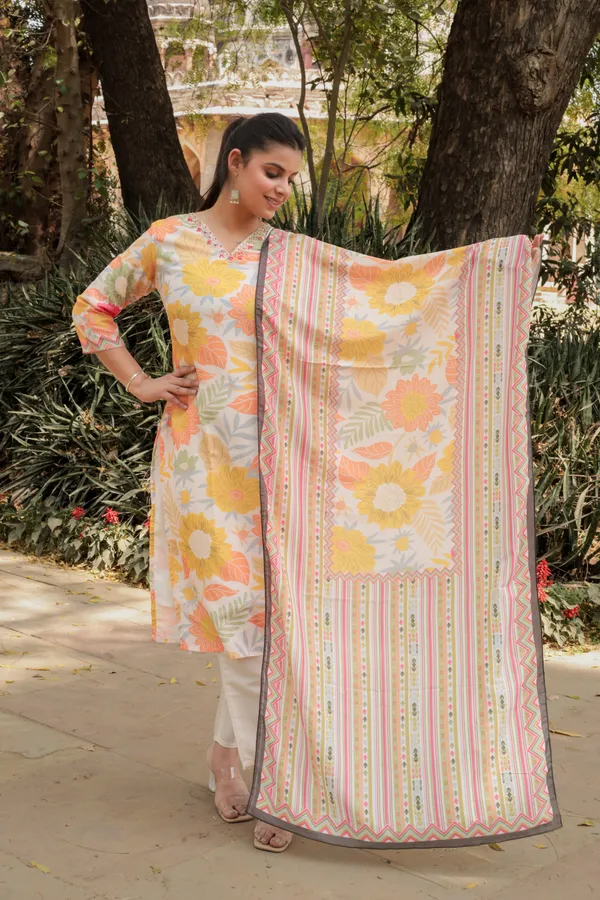 Multicolor_Cotton_Premium_&_Elegant_Kurta_&_Pant_Set_With_Dupatta_For_Women_&_Girls