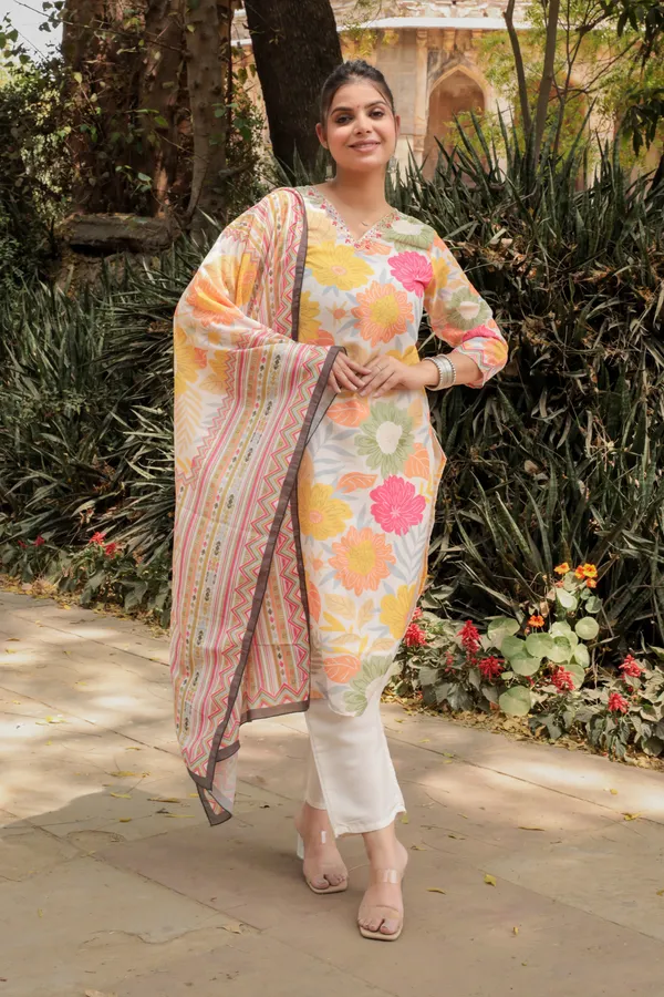Multicolor_Cotton_Premium_&_Elegant_Kurta_&_Pant_Set_With_Dupatta_For_Women_&_Girls