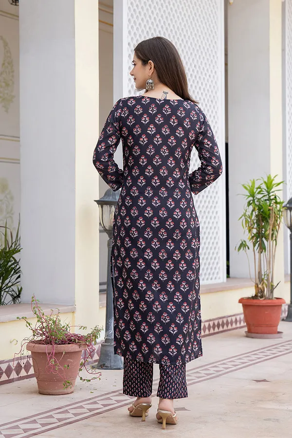 Black_Rayon_Premium_&_Elegant_Kurta_,_Dupatta_Pant_For_Women_&_Girls