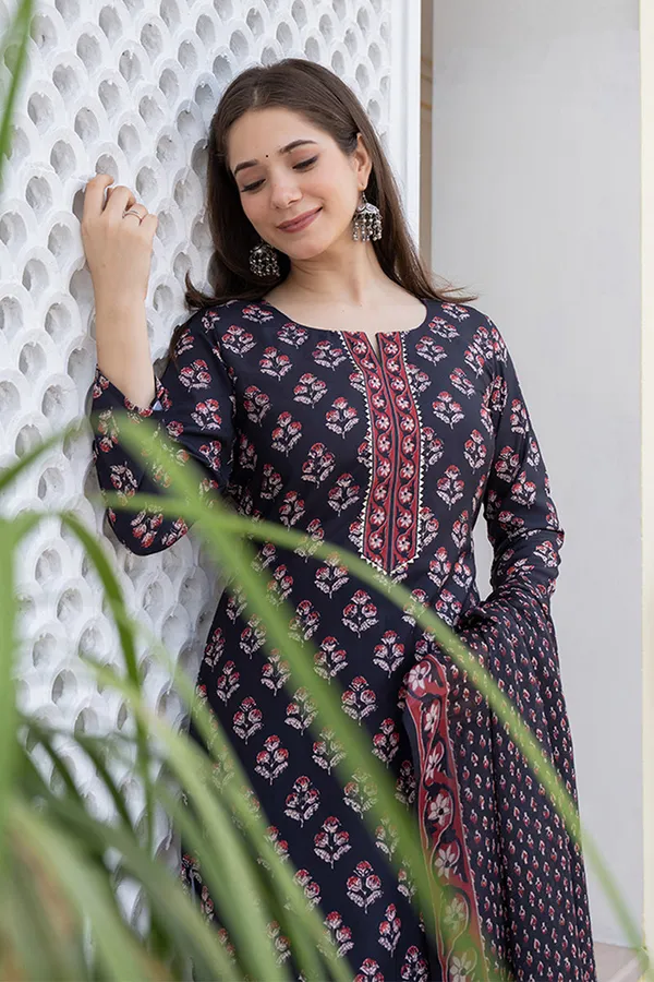 Black_Rayon_Premium_&_Elegant_Kurta_,_Dupatta_Pant_For_Women_&_Girls