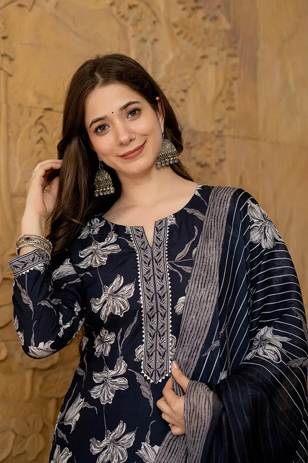 Navy_Blue_Premium_&_Elegant_Kurta_&_Pant_Set_With_Dupatta_For_Women_&_Girls