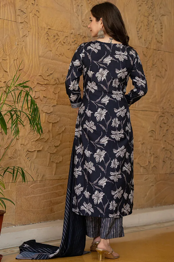 Navy_Blue_Premium_&_Elegant_Kurta_&_Pant_Set_With_Dupatta_For_Women_&_Girls