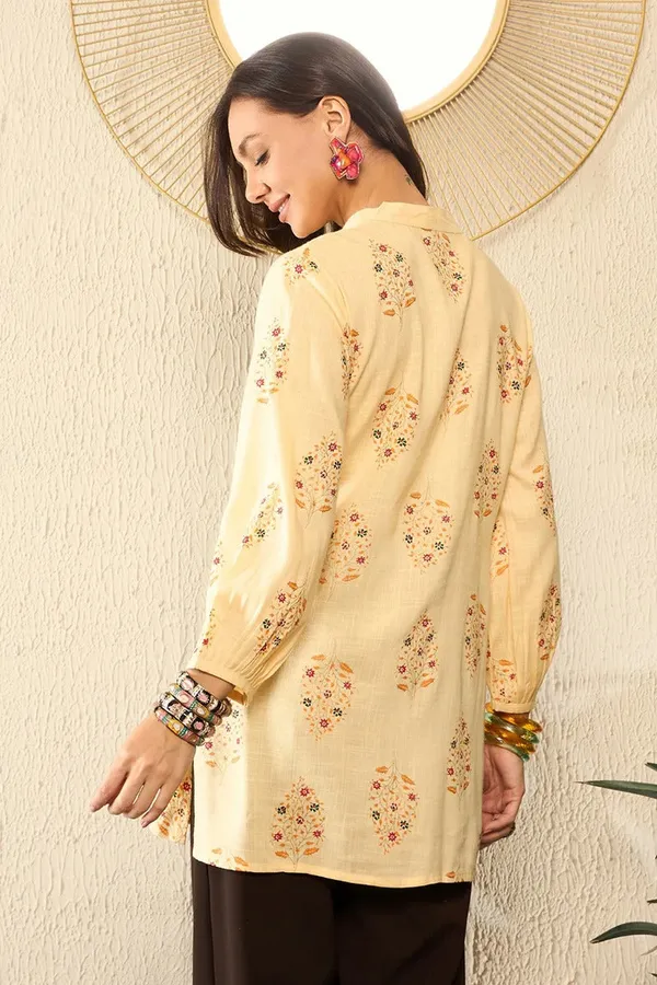 Yellow_Cotton_Premium_&_Elegant_Top_For_Women_&_Girls