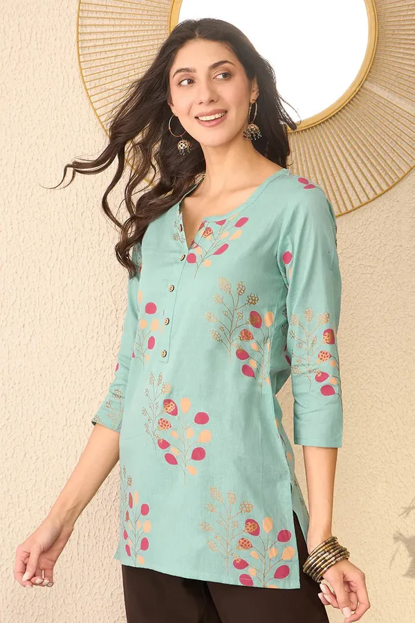 Mint_Bloom_Kurti_For_Women_&_Girls