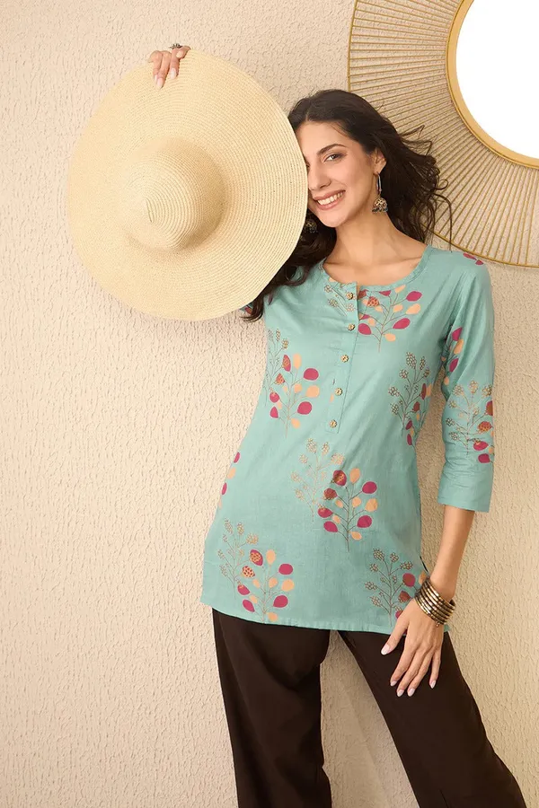 Mint_Bloom_Kurti_For_Women_&_Girls