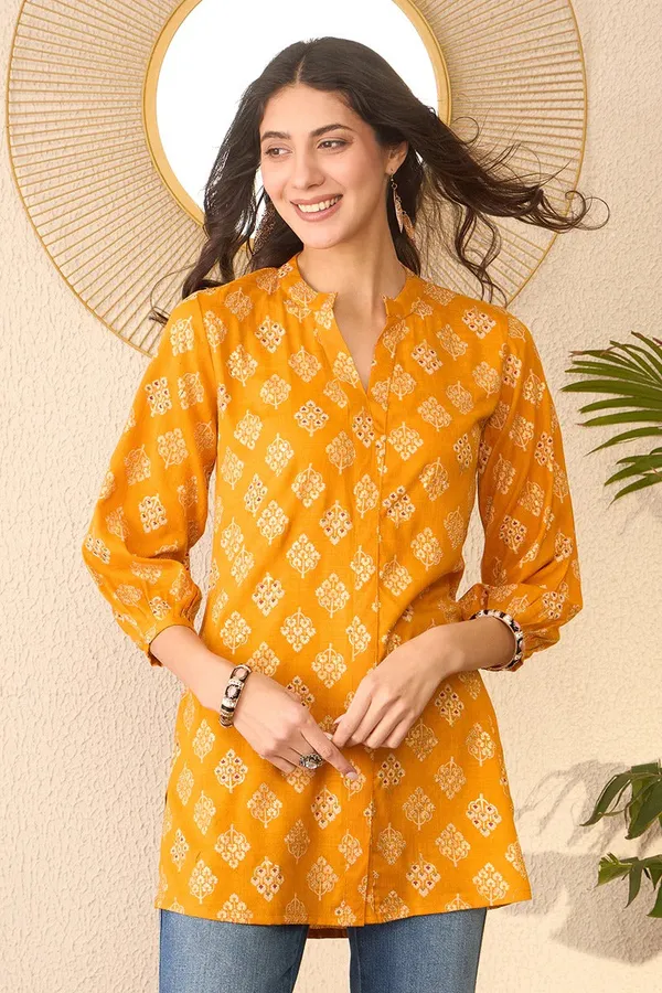 Yellow_Cotton_Premium_&_Elegant_Top_For_Women_&_Girls