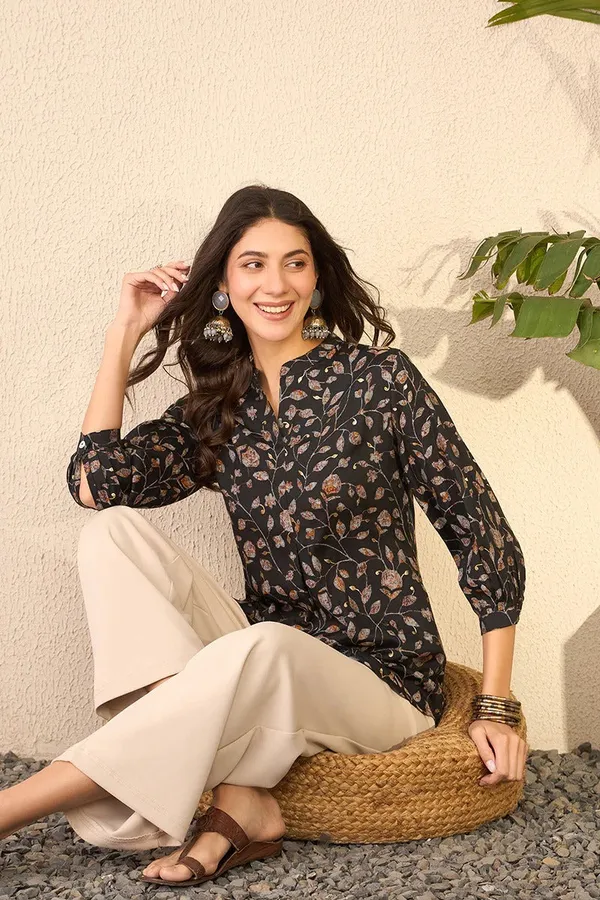 Black_Cotton_Premium_&_Elegant_Top_For_Women_&_Girls