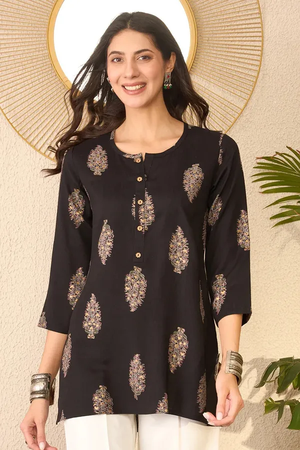 Black_Cotton_Premium_&_Elegant_Top_For_Women_&_Girls