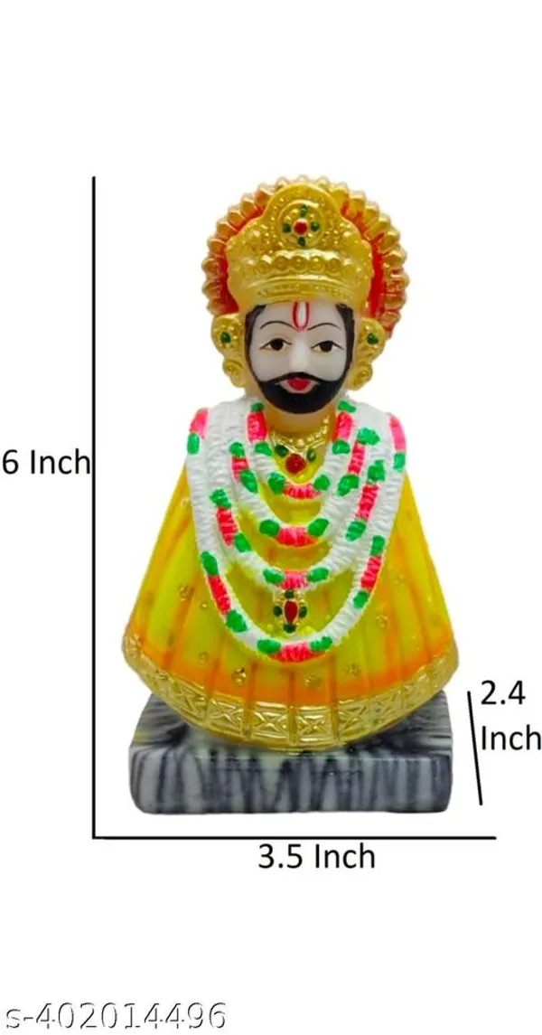 Multicolor_Khatu_Shyam_Ji_Idol_|_6_Inch_Marble_Look_God_Statue_|_Shyam_Dev_Murti_For_Living_Room_Decor,_Gift_&_Worship_|_Handcrafted_Marble_Powder_Idol_For_Home_Temple_&_Pooja_Mandir