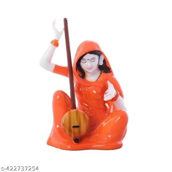 Multicolor_Meera_Bai_Idol_|_Orange_Meera_Bai_Statue_|_Devotional_Decorative_Showpiece_For_Living_Room,_Temple_&_Office_Table_And_For_Home_Decor,_Pooja_Mandir_&_Spiritual_Gift