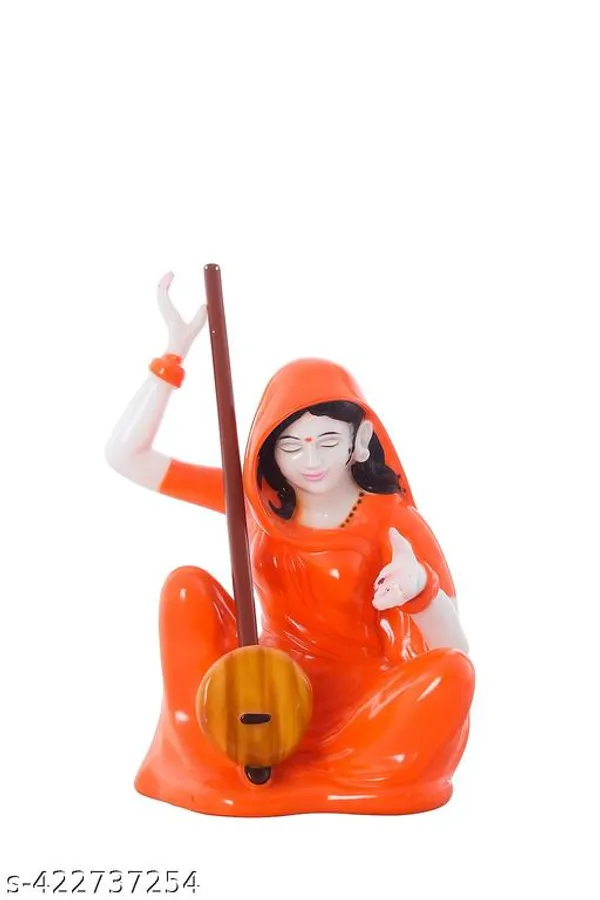 Multicolor_Meera_Bai_Idol_|_Orange_Meera_Bai_Statue_|_Devotional_Decorative_Showpiece_For_Living_Room,_Temple_&_Office_Table_And_For_Home_Decor,_Pooja_Mandir_&_Spiritual_Gift