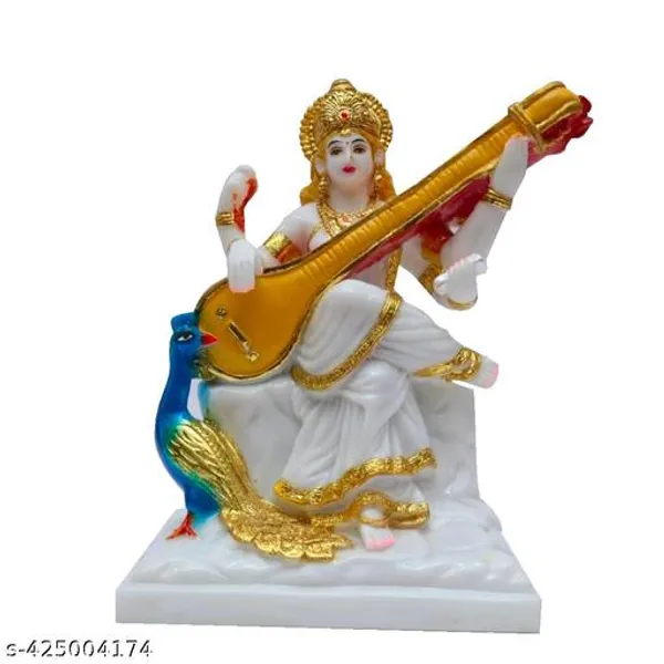 White_Beautiful_Lord_Sarswati_Idol_Showpiece_Figurine_For_Pooja_Room_And_Worship