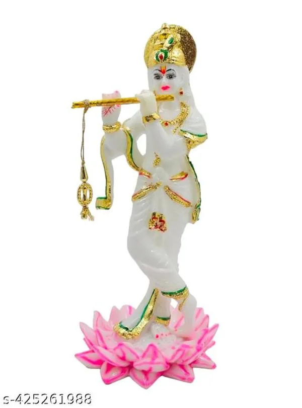 White_Kamal_Krishna_God_Stechu_Showpiece_Idol_Product_Height_27Cmx_Length_12Cmx_Breadth_12Cm_For_Home_Decor_And_Worship