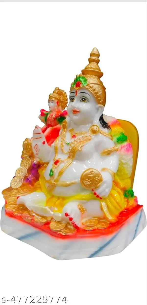 Multicolor_Kuber_Lakshmi_Ji_Idol_10_Cm_|_Marble_Look_Decorative_Murti_For_Home_Temple_|_Wealth_Goddess_Showpiece_|_Diwali_Pooja_Gift_|_Festival_For_Home_Decor_And_Worship
