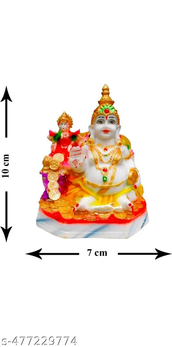 Multicolor_Kuber_Lakshmi_Ji_Idol_10_Cm_|_Marble_Look_Decorative_Murti_For_Home_Temple_|_Wealth_Goddess_Showpiece_|_Diwali_Pooja_Gift_|_Festival_For_Home_Decor_And_Worship