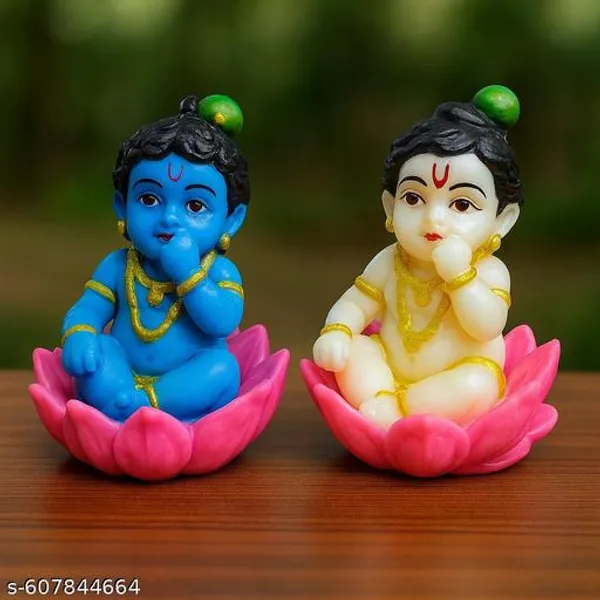 Blue_Bal_Krishna_Idol_On_Lotus_|_Baby_Krishna_Murti_For_Home_Decor,_Mandir_&_Gift_Item(Set_Of_2)