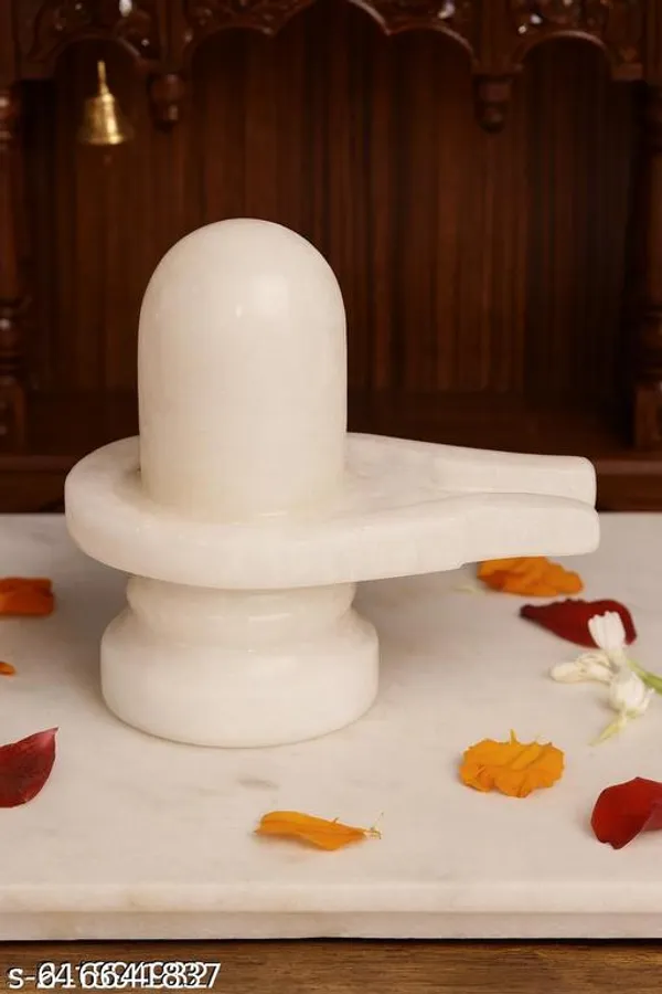 White_Marble_Shivling_With_Nandi_Statue_Set_For_Home_Temple_Pooja_|_Handmade_Natural_Stone_Mahadev_Shivling_Idol_For_Mandir_|_Diwali_Gift_Spiritual_Decor(Pack_Of_2)