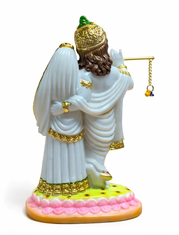 White_Radha_Krishna_Idol_Marble_Finish_Murti_|_Decorative_Radha_Krishna_Statue_Showpiece_For_Home_Decor,Gift,_Pooja_Room,_And_Living_Room_Decoration