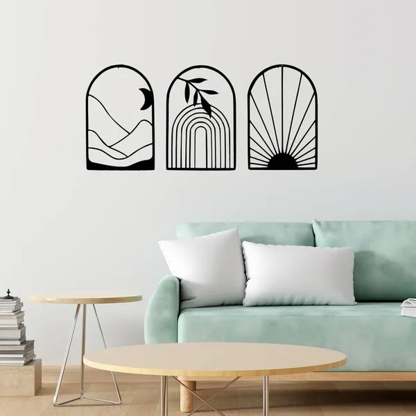 Black_Boho_Abstract_Metal_Wall_Art_Set_Of_3_Geometric_Laser_Cut_Panels_For_Living_Room_Bedroom_And_Hallway