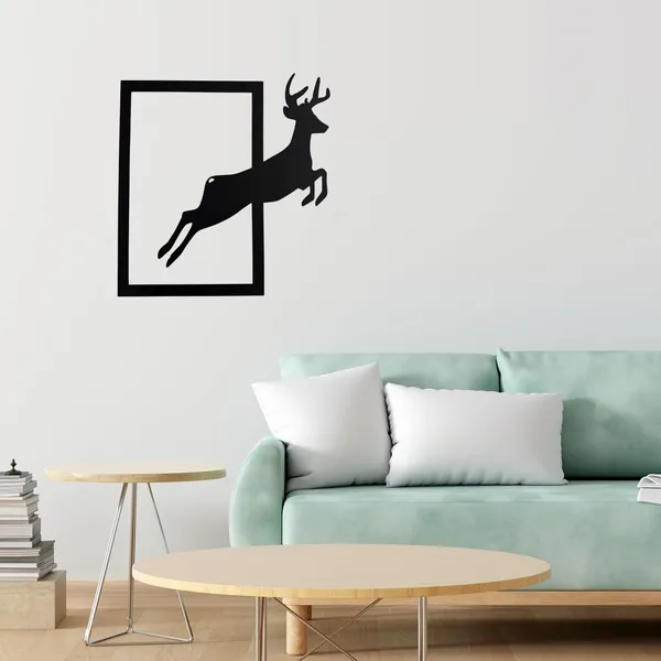 Black_Deer_Metal_Wall_Art_Powder_Coated_Wildlife_Decor_For_Home