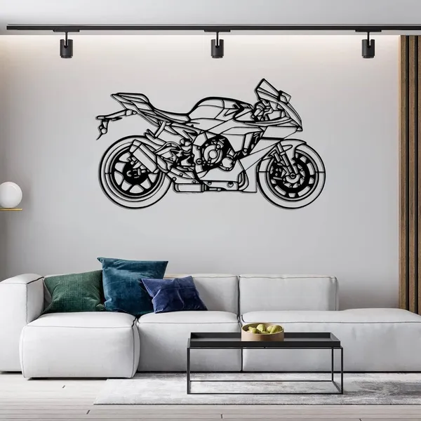 Black_Yamaha_R1_Metal_Wall_Art_Sportbike_Silhouette_Wall_Hanging_For_Living_Room_Bedroom_Garage_And_Office