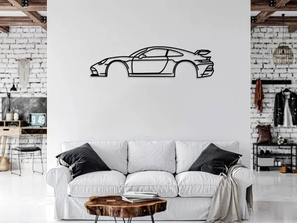 Black_Porsche_Gt3_Metal_Wall_Art_6_X_24_Inch_Sports_Car_Silhouette_Laser-Cut_Decor_For_Garage_Bedroom_Living_Room_And_Office