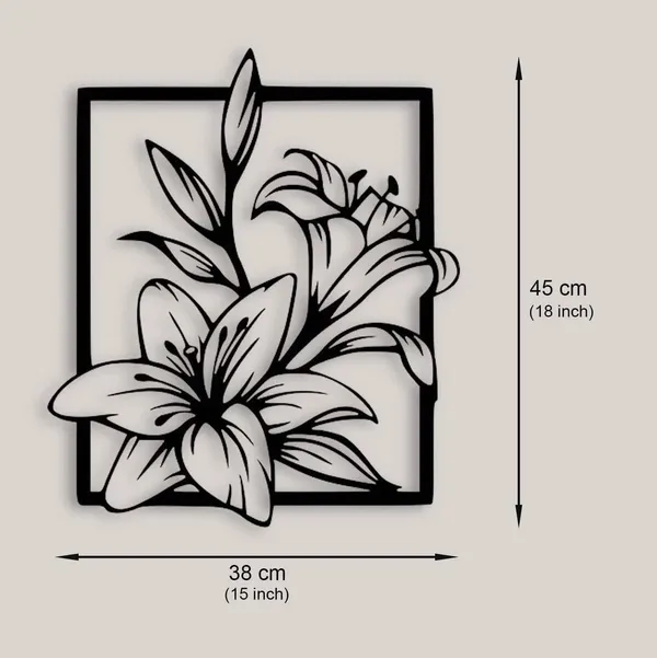 Black_Floral_Metal_Wall_Art_Lily_Flower_Laser_Cut_Decor_For_Living_Room_Bedroom_Hallway_And_Office
