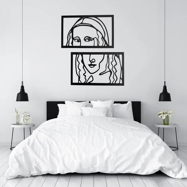 Black_Mona_Lisa_Metal_Wall_Art_Set_Of_2_Abstract_Modern_Line_Art_Laser-Cut_Decor_Panels_For_Living_Room_Bedroom_Cafe_And_Office