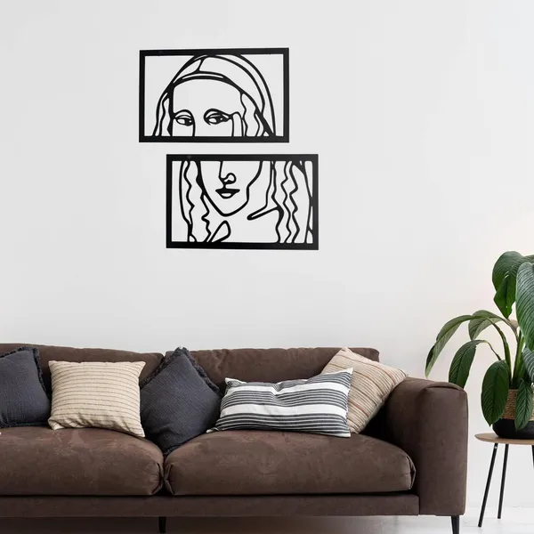 Black_Mona_Lisa_Metal_Wall_Art_Set_Of_2_Abstract_Modern_Line_Art_Laser-Cut_Decor_Panels_For_Living_Room_Bedroom_Cafe_And_Office