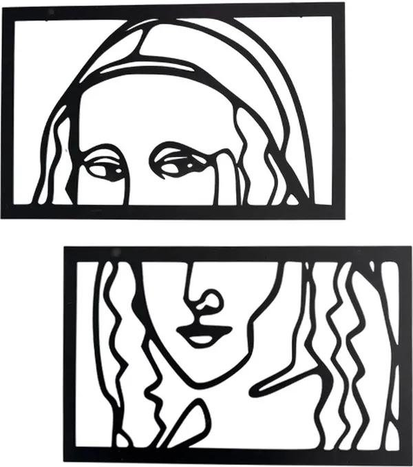 Black_Mona_Lisa_Metal_Wall_Art_Set_Of_2_Abstract_Modern_Line_Art_Laser-Cut_Decor_Panels_For_Living_Room_Bedroom_Cafe_And_Office