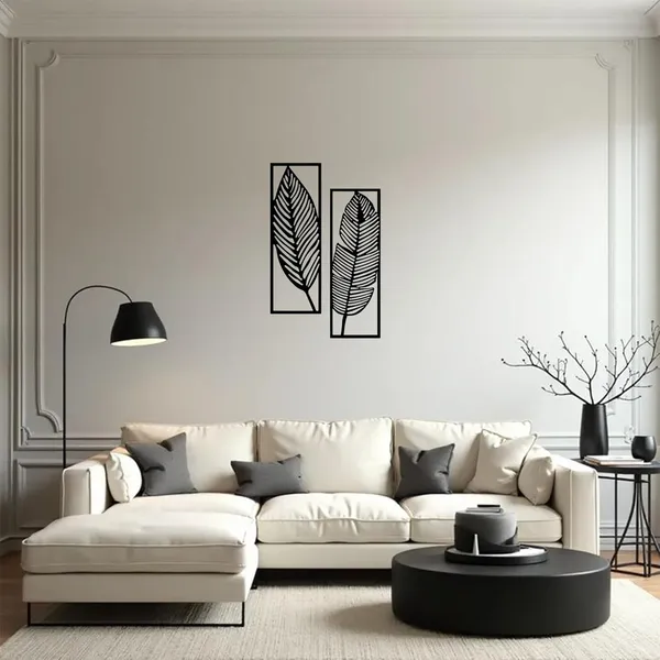 Black_Metal_Leaf_Wall_Art_Set_Of_2_Modern_Botanical_Design_For_Living_Room_Bedroom_And_Office_Decor