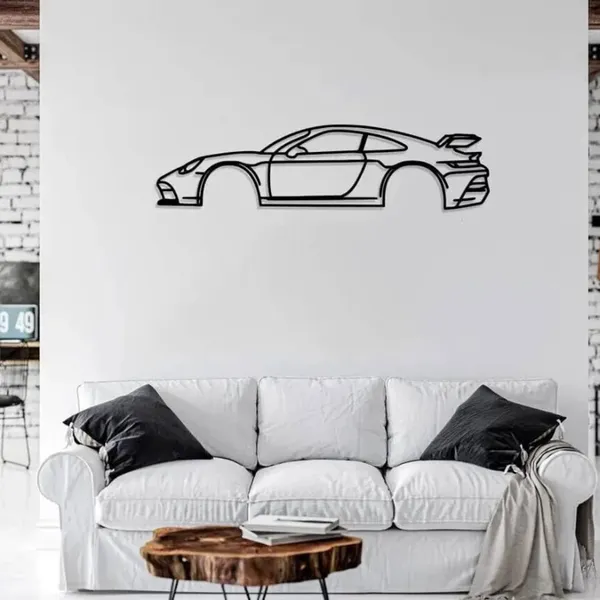 Black_Porsche_Gt3_Metal_Wall_Art_6_X_24_Inch_Sports_Car_Silhouette_Laser-Cut_Decor_For_Garage_Bedroom_Living_Room_And_Office
