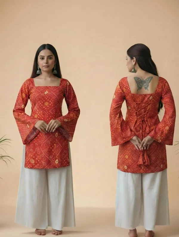 Mahira's_Comfort_Women_Printed_Straight_Kurta_Red