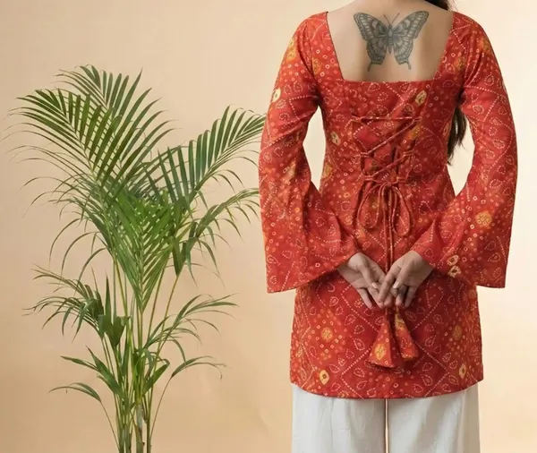 Mahira's_Comfort_Women_Printed_Straight_Kurta_Red