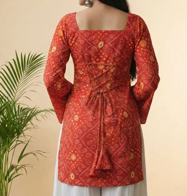 Mahira's_Comfort_Women_Printed_Straight_Kurta_Red